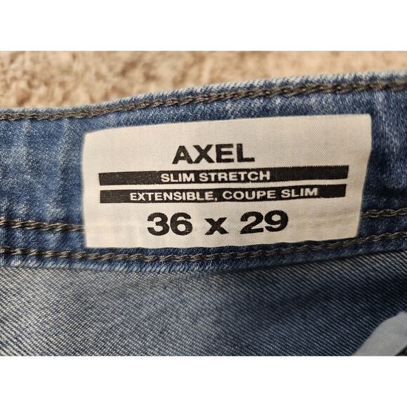 Buffalo David Bitton Jeans Men's 36x29 Blue Axel Slim Straight Stretch - Picture 3 of 8